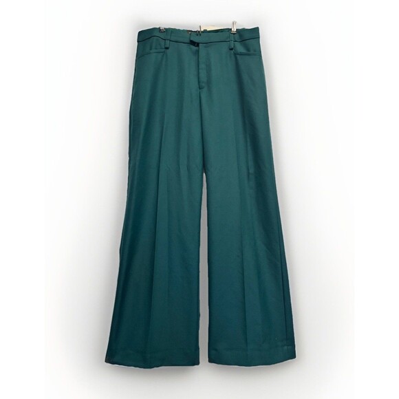 NWT Banana Republic Lido Wide Leg Wool Pant Size 10L Green Business Casual - Picture 4 of 14